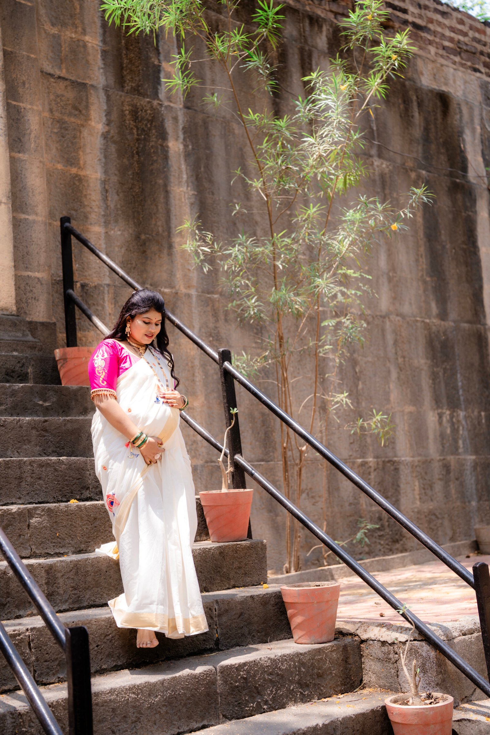Maternity portrait Wagholi — studio fine art photography